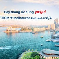 Bay thẳng đến Úc cùng Vietjet Air