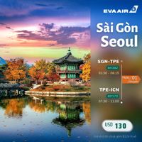 Thông tin chương trình cho chặng TP. Hồ Chí Minh đến Seoul, Hàn Quốc. Ảnh: pnr.com.