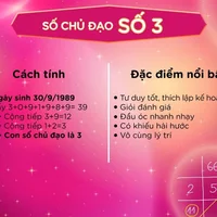 số 3 trong nhân số học 
