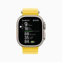 Apple Watch Ultra hiển thị màn hình Scuba Air trong ứng dụng Oceanic+.