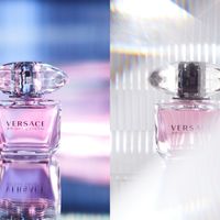 Versace Bright Crystal sở hữu thiết kế tựa viên pha lê hồng, phản chiếu ánh sáng huyền ảo