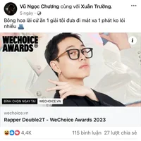 Màn chào sân rực rỡ của Double2T nhận 4 đề cử tại WeChoice Awards 2023