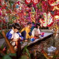 trung thu le hoi viet nam long den