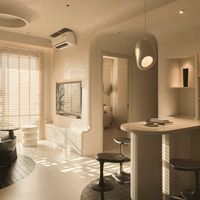 Căn hộ 79 m2 sơn hiệu ứng 70% diện tích để giống hang tự nhiên