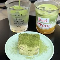 nước dừa kem matcha