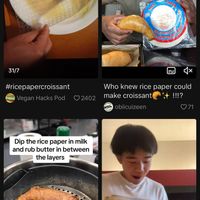 Bánh Croissant làm từ bánh tráng