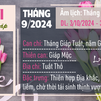 Tử vi tháng 9
