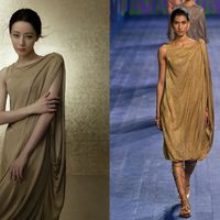 Địch Lệ Nhiệt Ba, nữ thần vàng ròng trong Dior Haute Couture