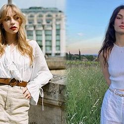 Cách phối áo trắng kiểu Pháp, từ áo sơ mi đến áo dây đều có kiểu mix đẹp