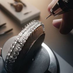 1.000 viên kim cương đính trên bộ máy cơ khí nhỏ nhất thế giới