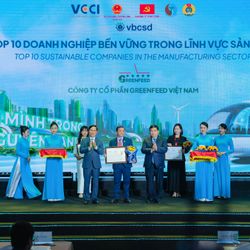 GREENFEED được bình chọn là doanh nghiệp sản xuất bền vững và nơi làm việc tốt nhất Việt Nam