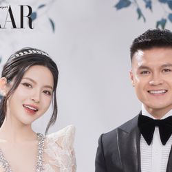 Bà xã cầu thủ Quang Hải mặc đầm cưới nào trong bộ ảnh cưới?