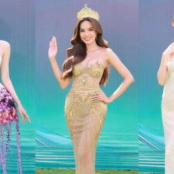 Lê Hoàng Phương, Lương Linh, Thùy Tiên mỗi người một vẻ tại buổi công bố vương miện Miss Grand Vietnam 2024