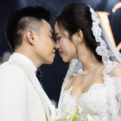 Hoàng Thùy bắt được hoa cưới của Đỗ Thị Hà