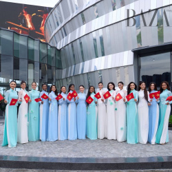 Dàn Hoa Hậu Quốc Tế Miss Cosmo 2025 rạng ngời trong tà áo dài Việt Nam