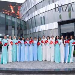 Dàn Hoa Hậu Quốc Tế Miss Cosmo 2025 rạng ngời trong tà áo dài Việt Nam