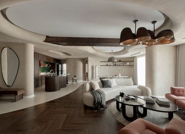 Kiến trúc sư đã chọn thiết kế theo phong cách hiện đại, kết hợp với wabi sabi - triết lý về vẻ đẹp không hoàn hảo bắt nguồn từ Nhật Bản. 