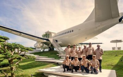 Biệt thự máy bay nghỉ dưỡng độc đáo ở Bali