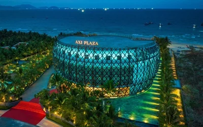 Cận cảnh thiết kế độc đáo của trung tâm mua sắm, sự kiện, giải trí lớn nhất Cam Ranh: Rộng 10.000m2, biểu tượng thuyền thúng của ngư dân Việt Nam, tầng thượng 360 độ