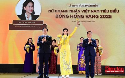 CEO Lê Hồng Thủy Tiên – Nữ lãnh đạo IPPG được vinh danh Top 10 “Bông Hồng Vàng Việt Nam 2025”