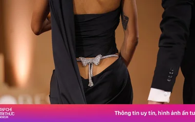 Váy khoe nội y dây ở Quả cầu Vàng 2026