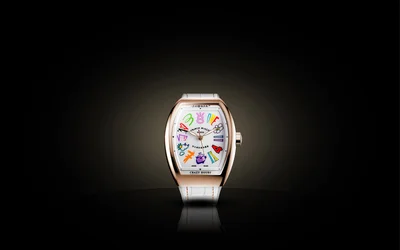 FRANCK MULLER TRÌNH LÀNG ĐỒNG HỒ VANGUARD LADY CRAZY HOURS JISBAR KẾT HỢP CÙNG NGHỆ SĨ JISBAR
