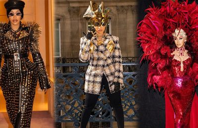 Nhìn lại thời trang của Cardi B ở Paris Fashion Week năm nay