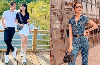 Bà xã Đăng Khôi dát hàng hiệu những ngày đầu được ra phố