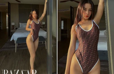 Áo bơi họa tiết monogram từ các thương hiệu xa xỉ