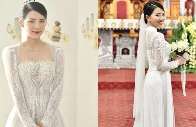 Cận cảnh set áo cưới hơn 100 triệu đồng của vợ Phan Mạnh Quỳnh