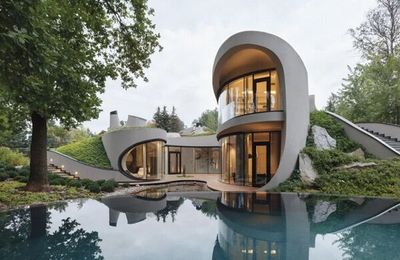 Niko Architect gây ấn tượng với ngôi nhà có tường cong lượn tựa dòng chảy của nước