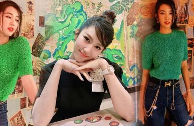 Bóc giá “phỏng tay” chiếc áo xanh lá xinh ngất ngây của người đẹp Thúy Ngân