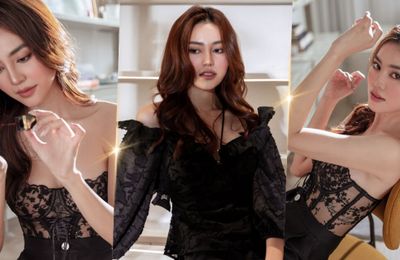 Lan Ngọc cực quyến rũ với corset ren