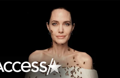 Angelina Jolie chụp hình cùng ong mà không cần mặc đồ bảo hộ