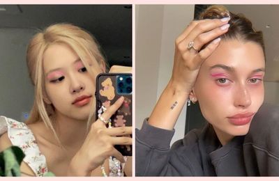 Kẻ mắt neon rực rỡ như Hailey Bieber và Rosé