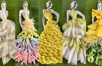 Nguyễn Minh Công thiết kế đầm công chúa bằng những món bánh Nam Bộ
