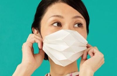Khi khẩu trang kết hợp với nghệ thuật Origami ấn tượng của Nhật Bản