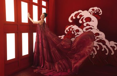 Hoa hậu Tiểu Vy trong BST "AN" của NTK Lê Thanh Hòa để lại ấn tượng mạnh mẽ trong lòng khán giả