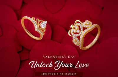 Valentine này hãy để cảm xúc thăng hoa cùng trang sức Lộc Phúc cao cấp
