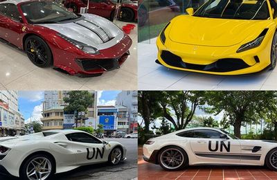 Một loạt siêu xe dán logo của ông Đặng Lê Nguyên Vũ được bật mí!