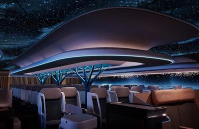 Airspace Cabin Vision 2035+ máy bay với trần cabin trong suốt