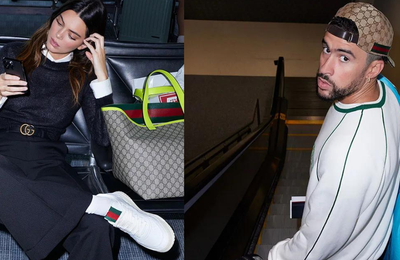 Kendall Jenner và Bad Bunny là gương mặt mới của Gucci Valigeria