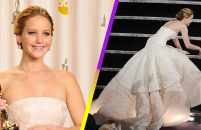 Jennifer Lawrence và cú ngã viral trên chiếc váy trăm tỷ 10 năm trước