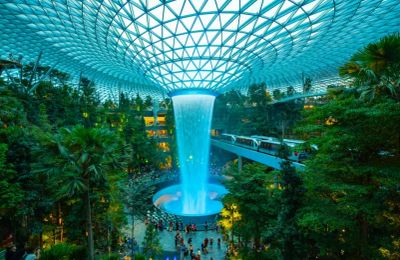 Sân bay Changi thêm thác nước ảo cao 14 m