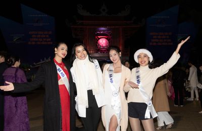 Hoàng Nhung nổi bật trong các hoạt động tại Hoa hậu Hoàn vũ Việt Nam 2023