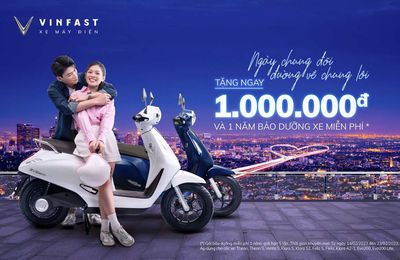 VinFast tặng quà Valentine cho khách hàng mua xe máy điện