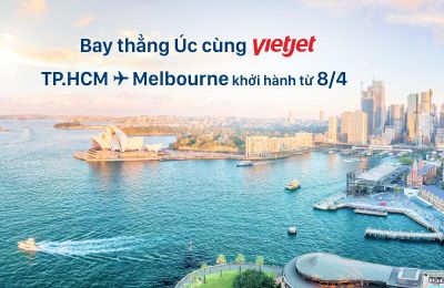 Bay thẳng đến Úc cùng Vietjet Air