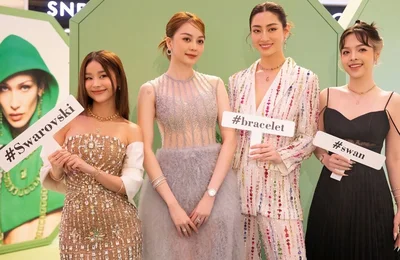 Dàn người đẹp phối đồ với nữ trang pha lê tại sự kiện Swarovski ở HCM