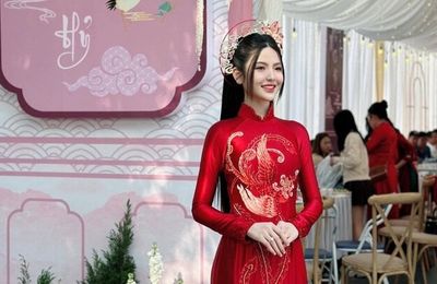 Nhan sắc xinh đẹp của cô dâu Chu Thanh Huyền trong lễ ăn hỏi với Quang Hải