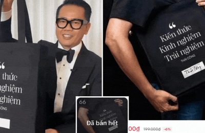 Livestream bán hàng "quý tộc", Thái Công không quên cài cắm sản phẩm bình dân mới toanh: Giá 199K, "cháy hàng" trong phút mốt